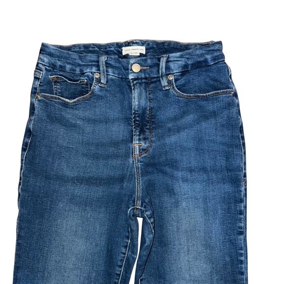 Good American Good Legs Straight Jean Dark Blue Wash Stretch Sculpting Size 8 29 - Picture 4 of 10